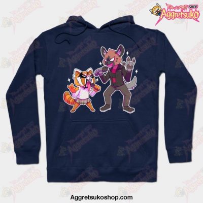 Aggretsuko - Retsuko And Haida Hoodie Navy Blue / S