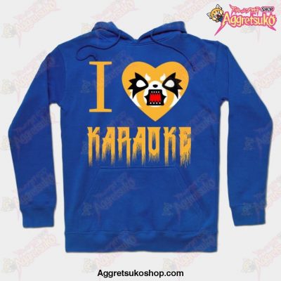 I Love Karaoke Hoodie Blue / S