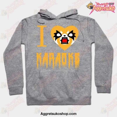 I Love Karaoke Hoodie Gray / S