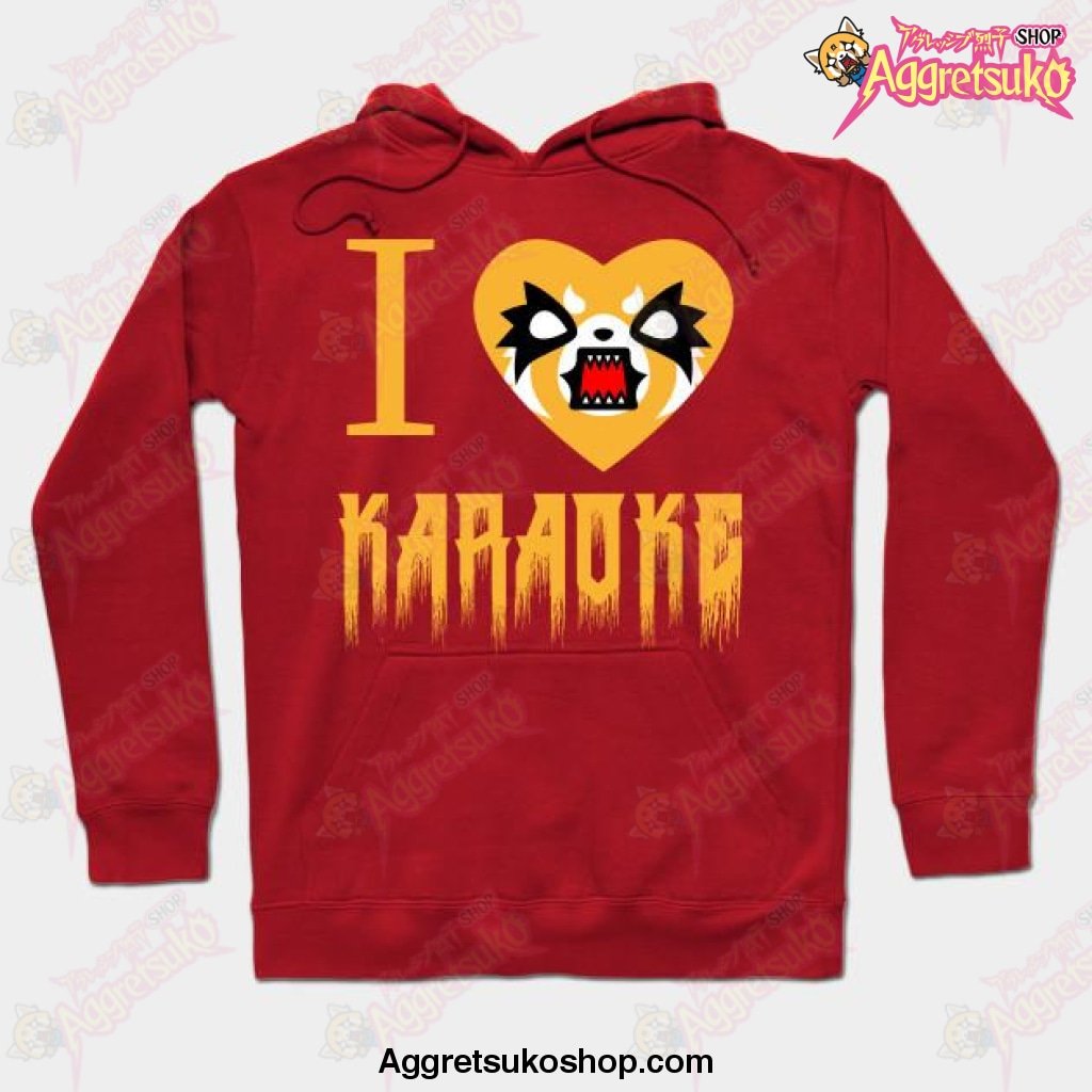 I Love Karaoke Hoodie Red / S