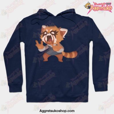 Unisex Aggretsuko Hoodie Navy Blue / S
