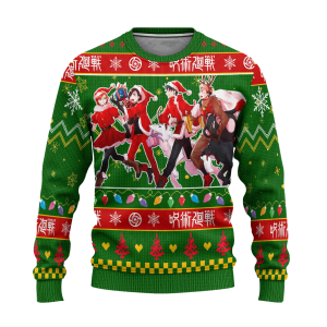 Jujutsu Kaisen Ugly Christmas Characters Sweater - Aggretsuko Shop
